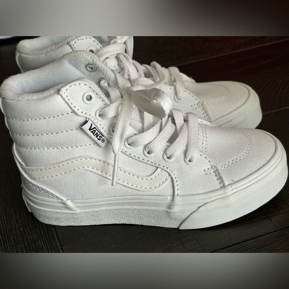 Vans sz 11 toddler white high tops